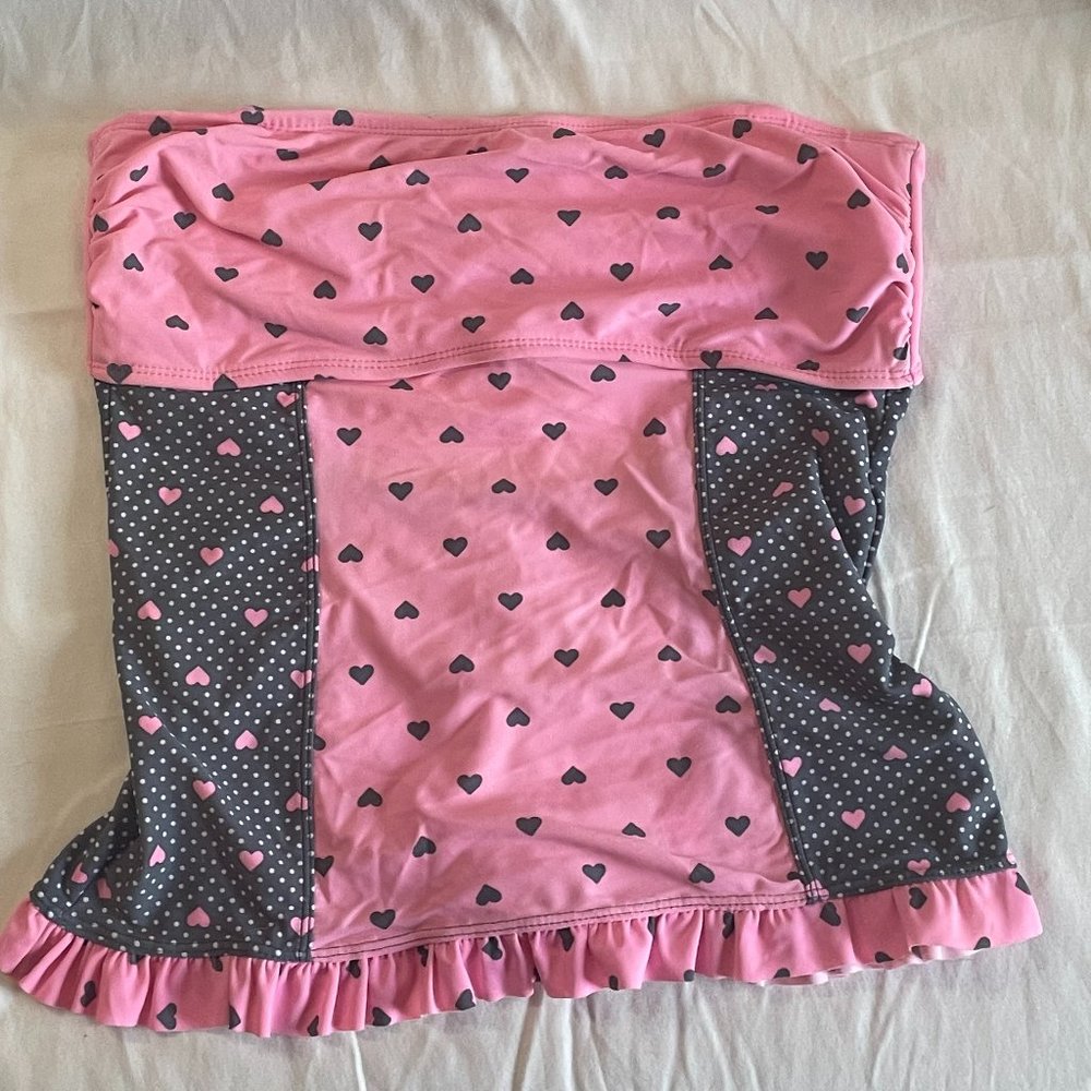 Arizona pink and grey heart bathing suit
